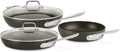 New All-Clad HA1 Hard Anodized Non Stick Fry Pan Set 5 Pc