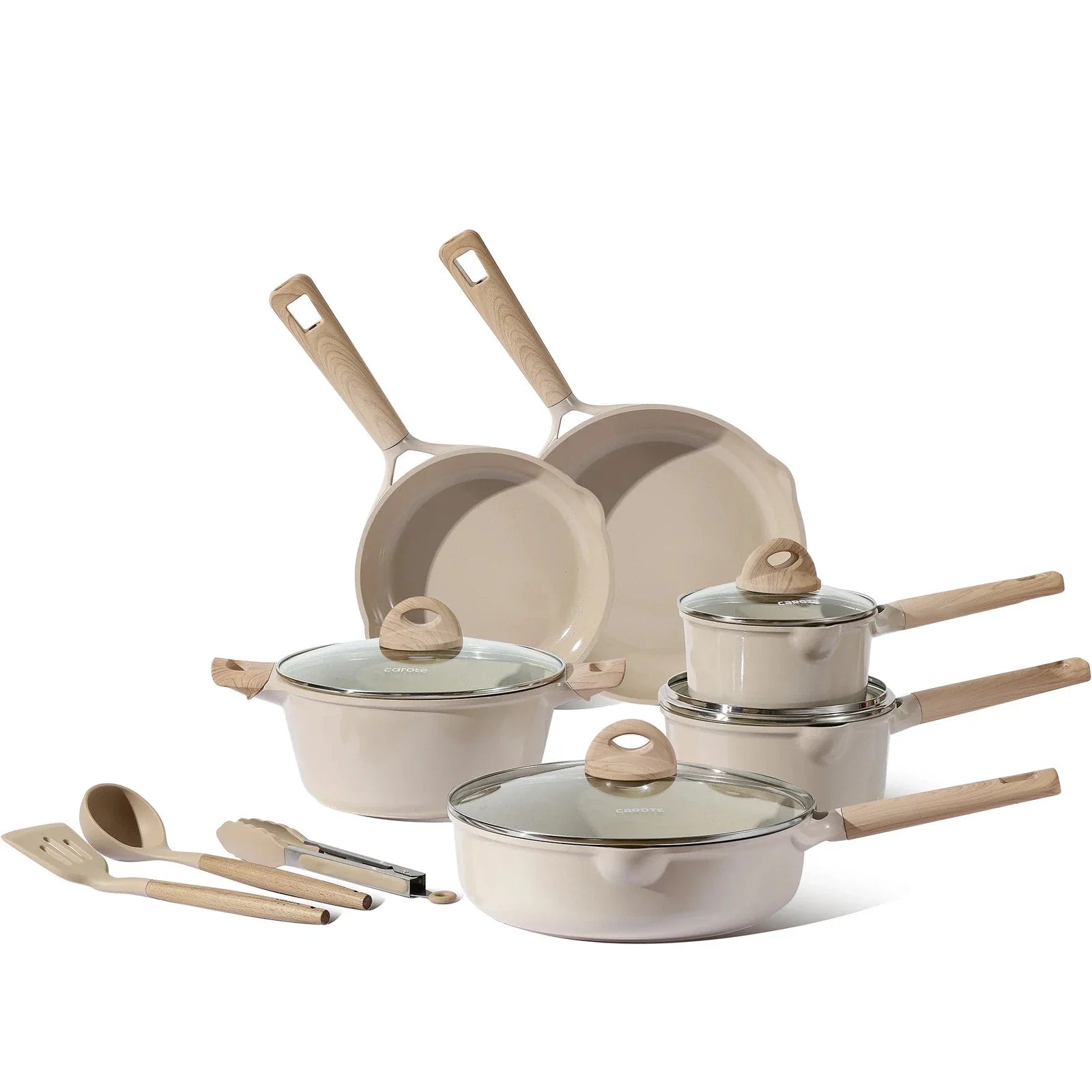 Carote A08285 Eco Modern Collection 13-Piece Nonstick Die Cast Aluminum Cookware